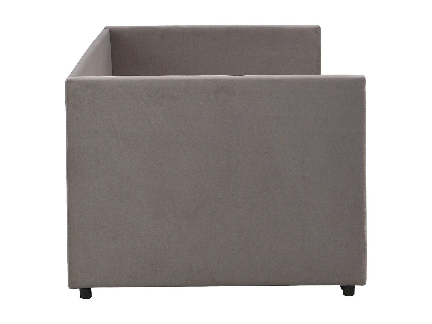 Cama de cenizas acolchada 90/180x200 cm cuna multifuncional en tela de terciopelo - Gris oscuro