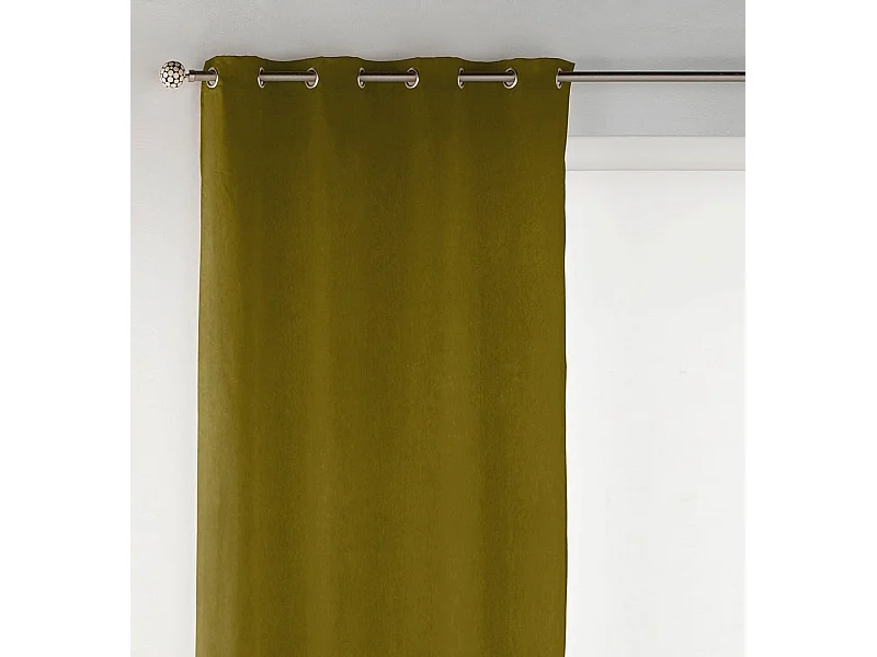 Melanie olijf fluwelen gordijn 140x270 cm