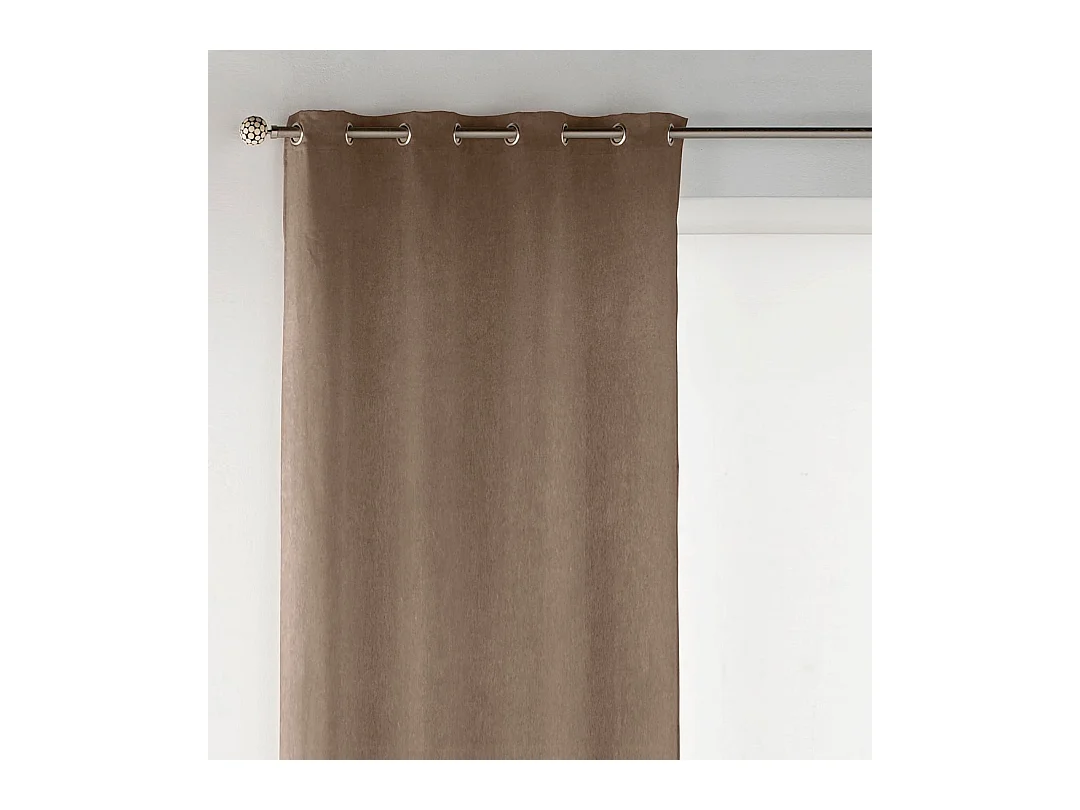 Rideau en velours noyer Melanie 140x270 cm