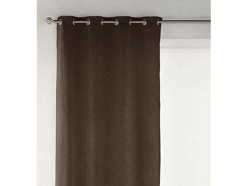 Melanie chocolade fluwelen gordijn 140x270 cm