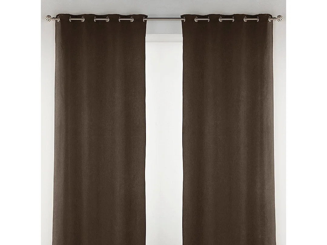 Melanie chocolade fluwelen gordijn 140x270 cm