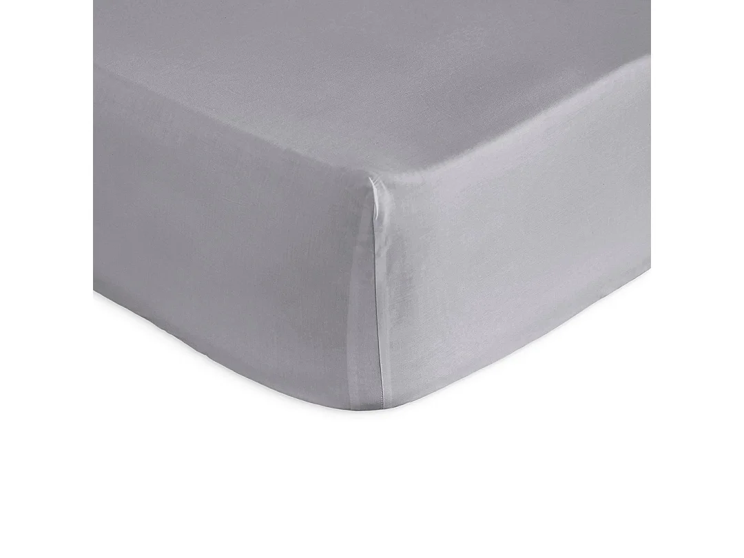 Drap Housse Guy Laroche PURE gris brouillard 200x200 + 28 cm
