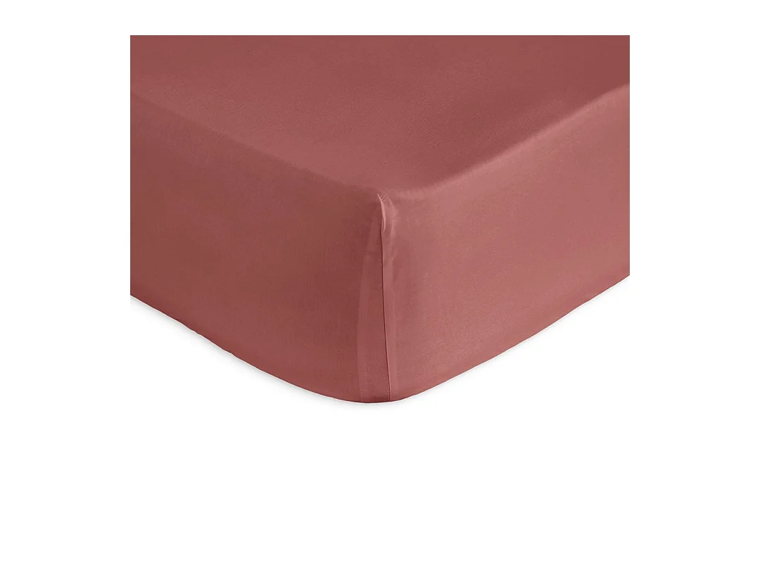 Drap Drap Housse Guy Laroche PURE rouge poudré 90x200 + 28 cm