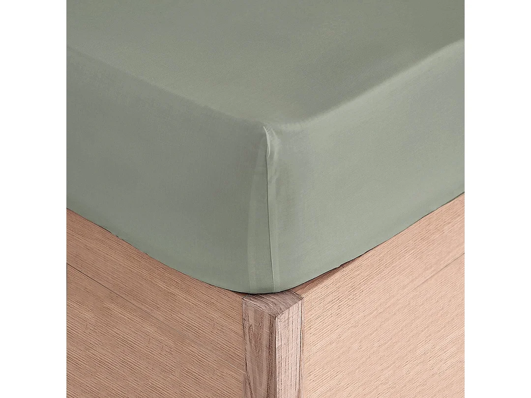Lençol justo 100% algodão percal Pure NN verde