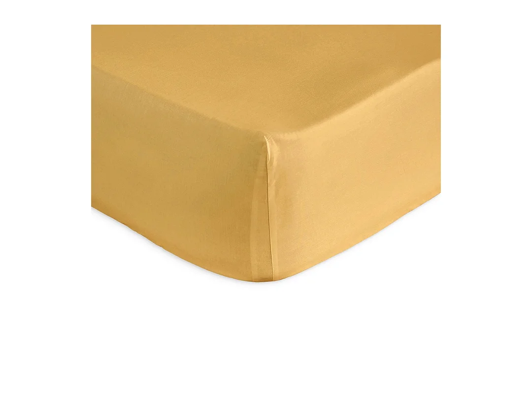 Drap Housse housse PURE moutarde Guy Laroche 100x200 + 28 cm