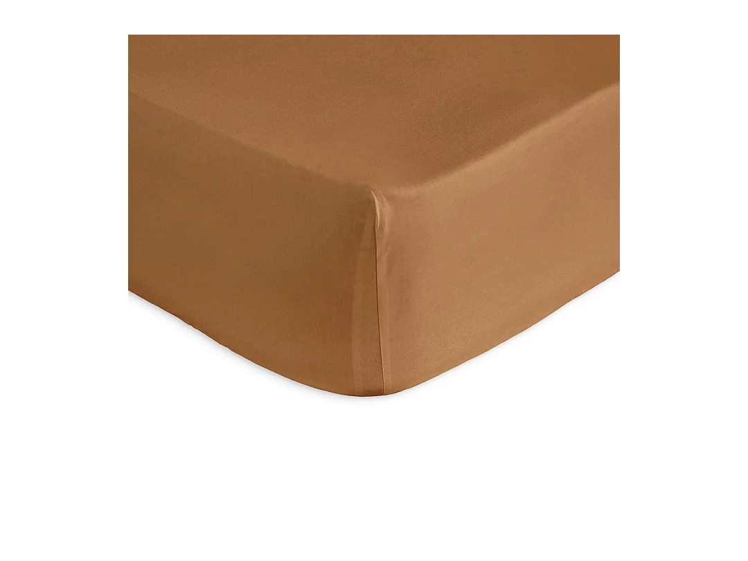 Drap Housse housse PURE caramel Guy Laroche 160x200 + 28 cm