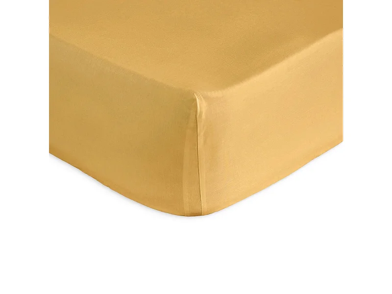 Drap Housse housse PURE moutarde Guy Laroche 140x200 + 28 cm