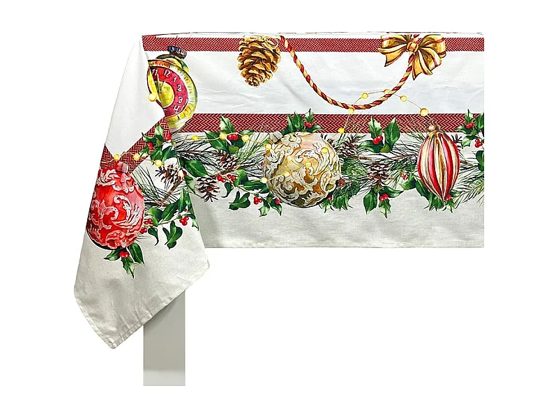 Kersttafelkleed Naf Naf Decoration Xmas veelkleurig 150x200 cm