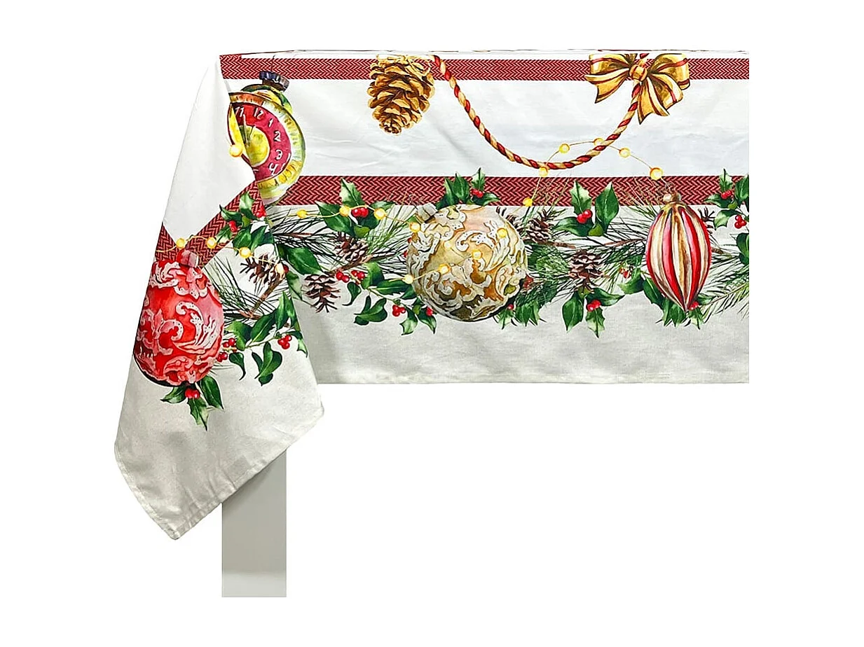 Kersttafelkleed Naf Naf Decoration Xmas veelkleurig 150x200 cm