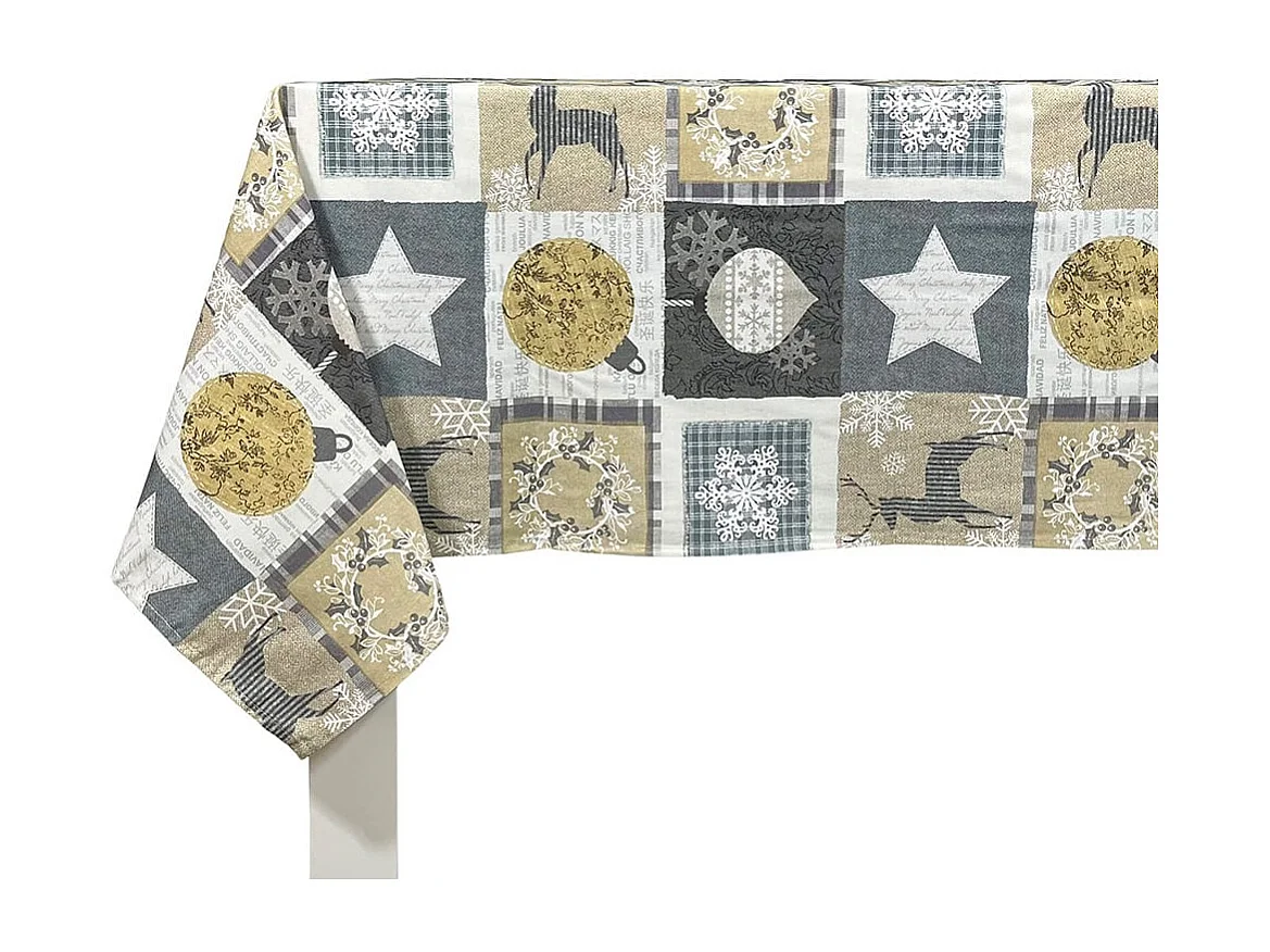 Nappe de Noël Naf Naf Rustic Xmas multicolore 150x250 cm