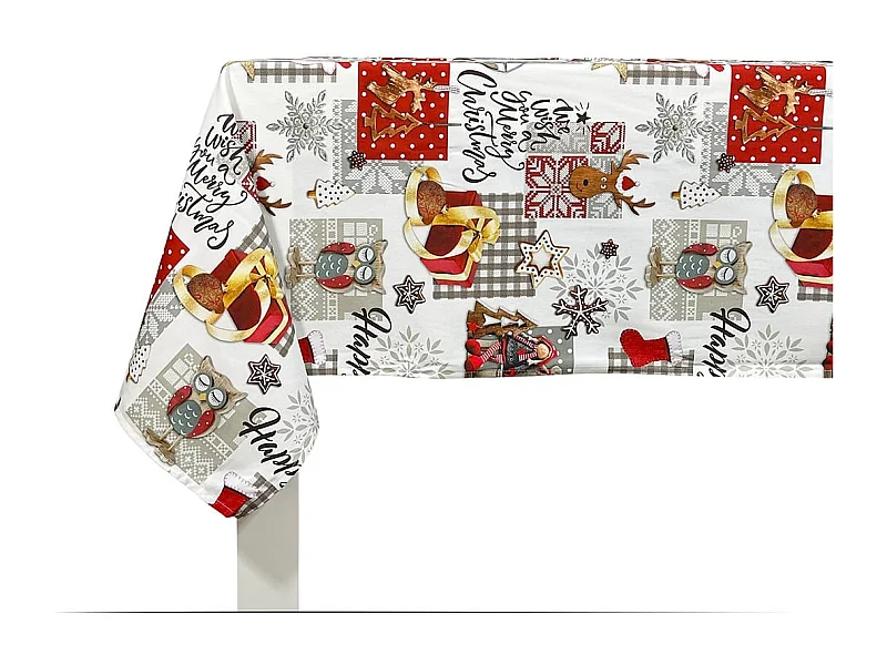 Nappe de Noël Naf Naf Naive Xmas multicolore 150x250 cm