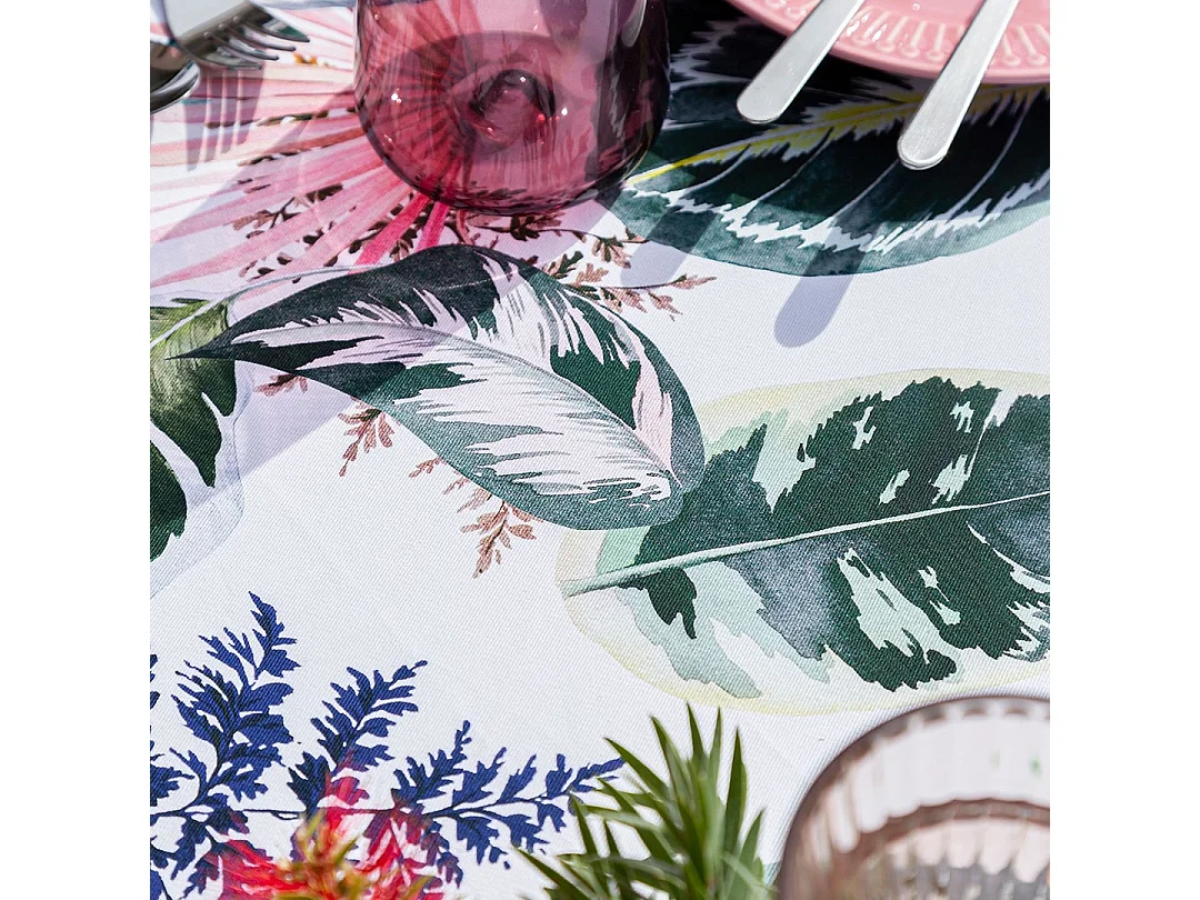 Naf Naf TROPALM groen tafelkleed van hars 140x250 cm