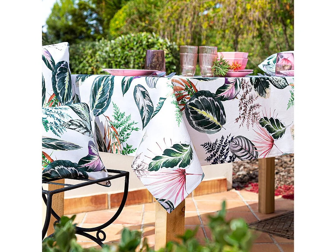 Naf Naf TROPALM groen tafelkleed van hars 140x250 cm