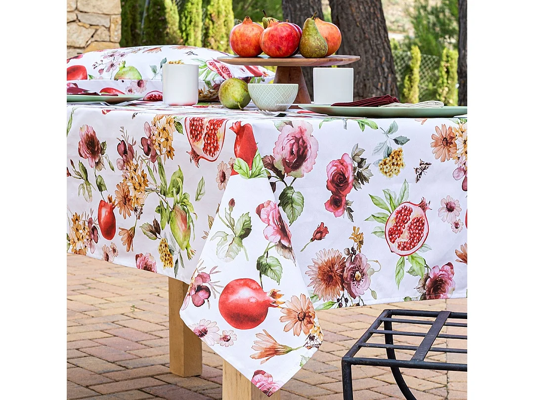 Nappe résinée Naf Naf MINGRANA rouge 140x140 cm