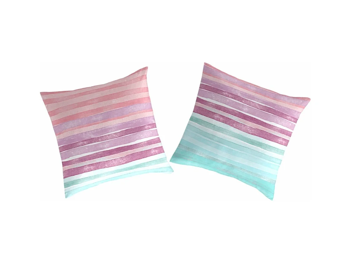 Taies d'oreiller Naf Naf Elyse multicolores 65x65