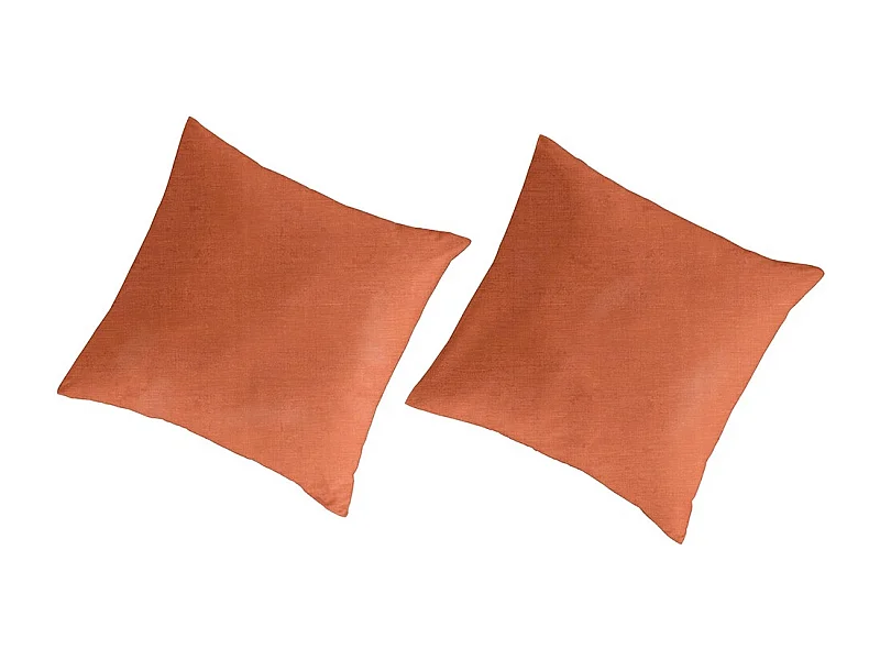 Taies d'oreiller 65x65(2) lin/coton bio Carreau uni 65x65