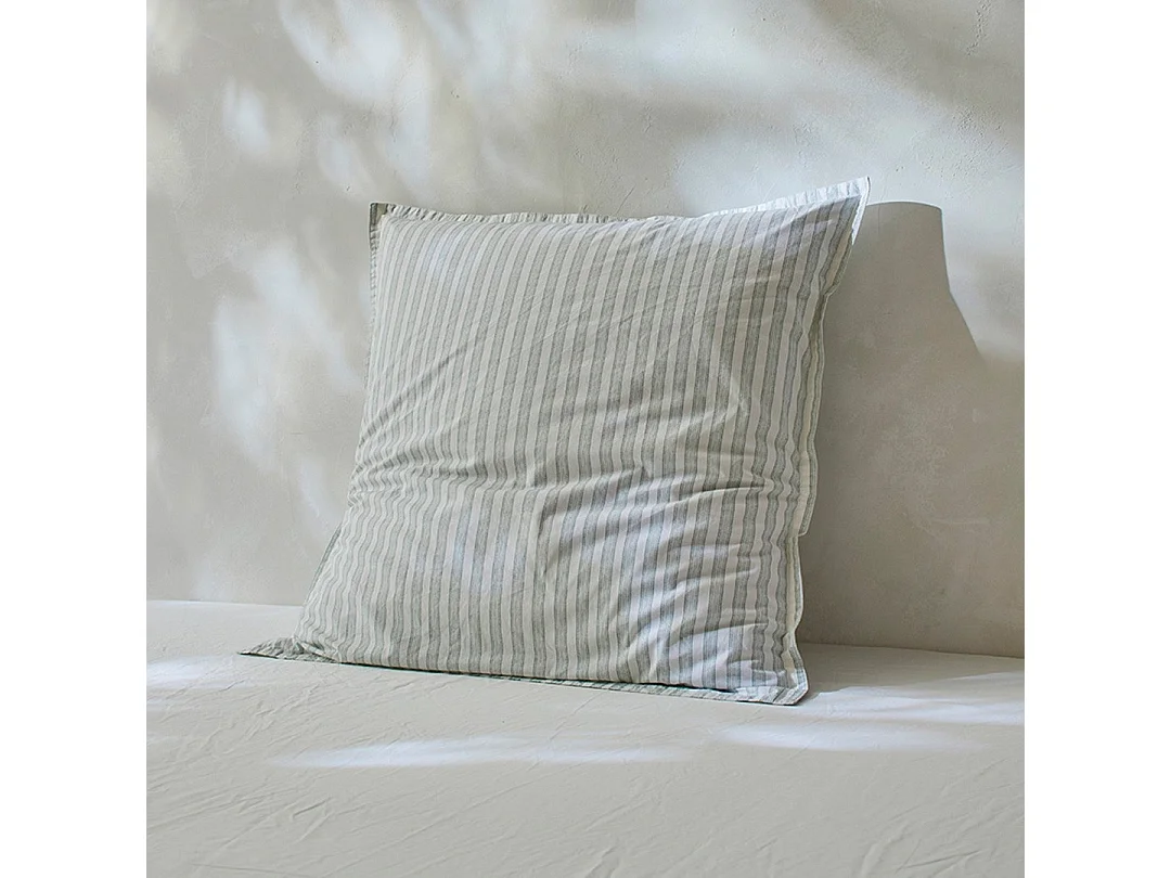 Fronhas 50x50+2 (2) 100% algodão percal orgânico Kerala lagoa