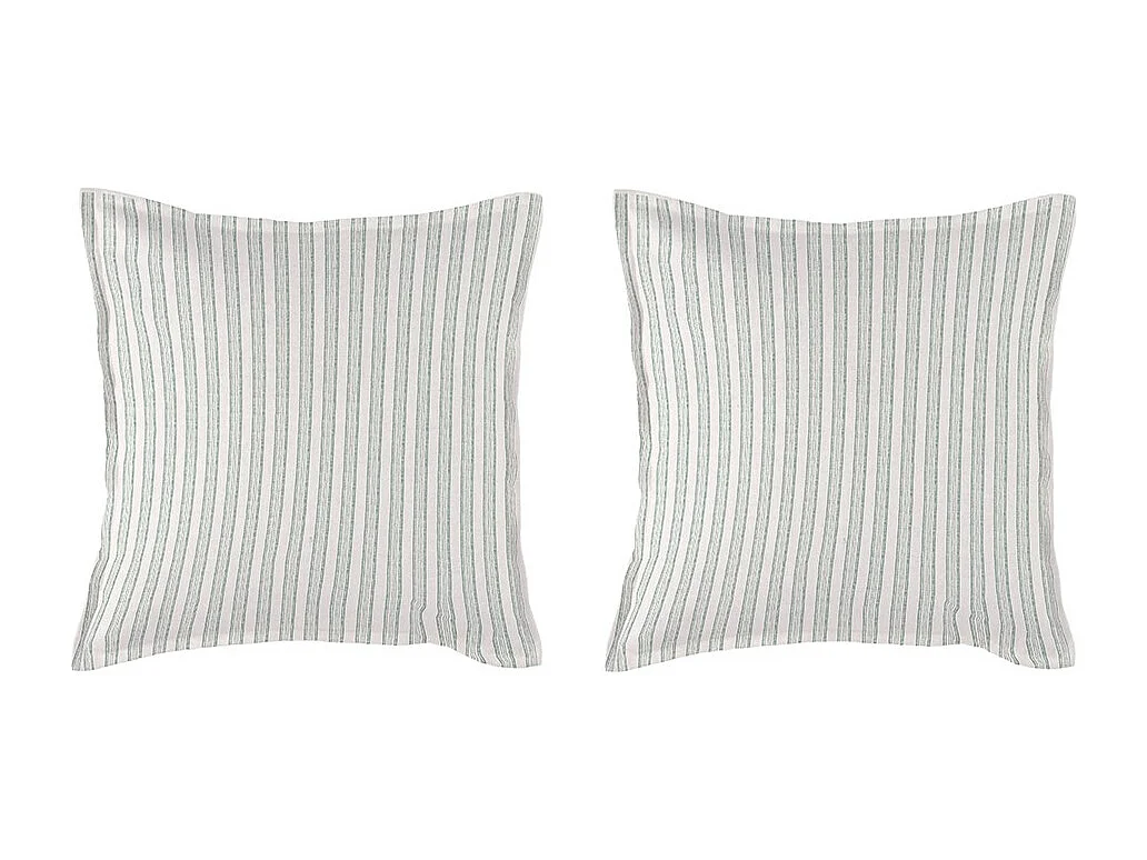 Fronhas 50x50+2 (2) 100% algodão percal orgânico Kerala lagoa