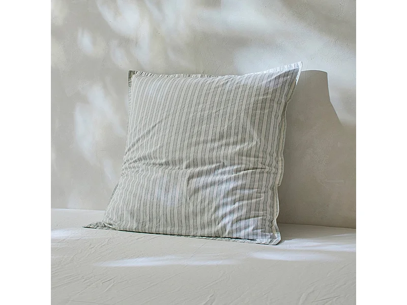 Kussenslopen 50x50+2 (2) 100% biologisch percal katoen Kerala lagune 50x50