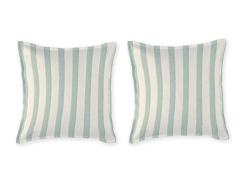 Taies d'oreiller 50x50+2 (2) 100% coton percale bio Vert Bengale c. 50x50