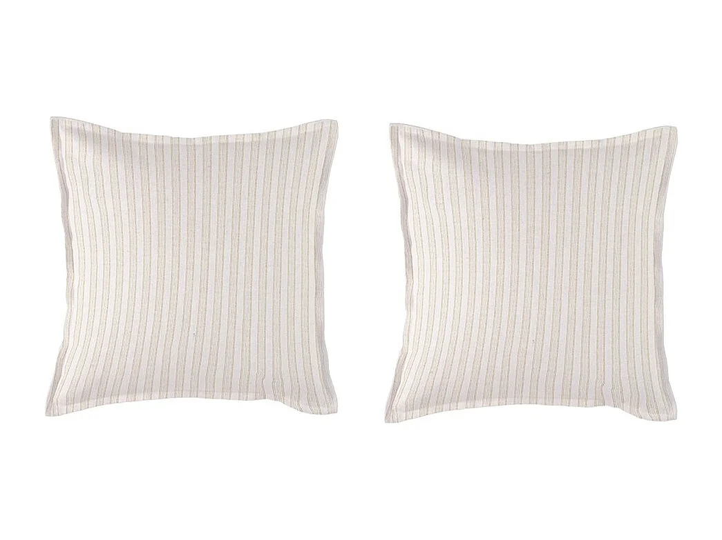 Kussenslopen 50x50+2 (2) 100% biologisch percal katoen Kerala zand 50x50