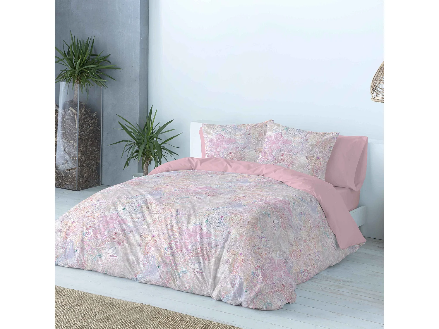 Housse de couette imprimée Naf Naf Pachemire multicolore 200x200 cm