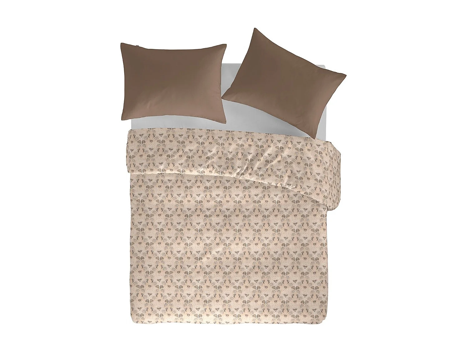 Housse de couette de couette lin/coton bio Bati rose c. 140x200 cm