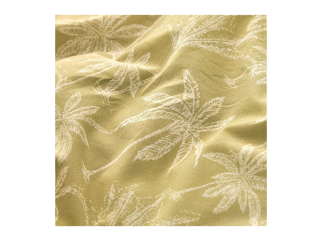 100% biologisch katoenen percal dekbedovertrek Goa Ecume limoen 140x200 cm