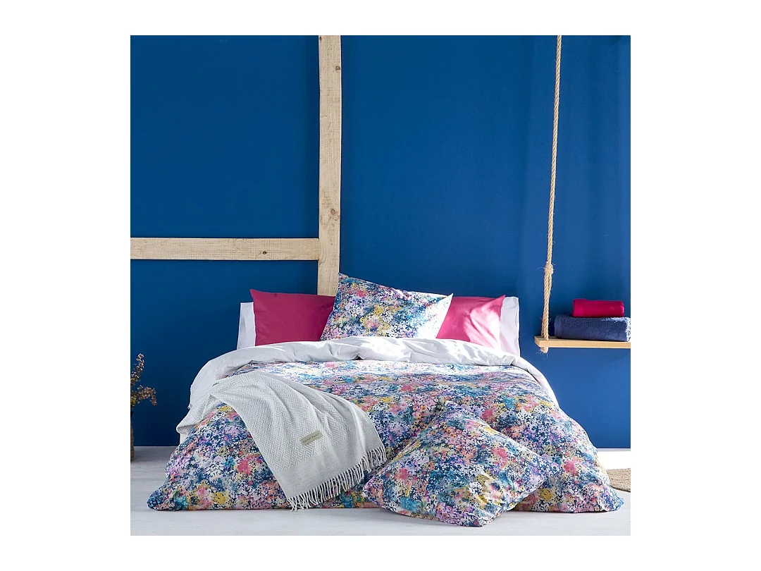 Housse de couette imprimée Naf Naf Florette multicolore 200x200 cm