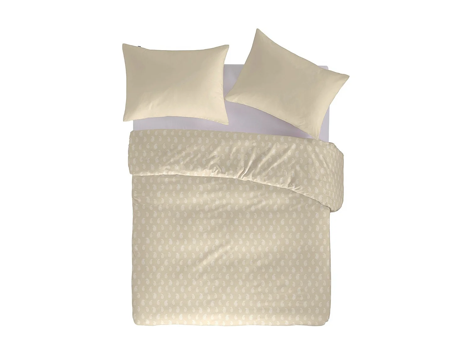 Capa de edredão 100% algodão percal orgânico Sari Foam areia