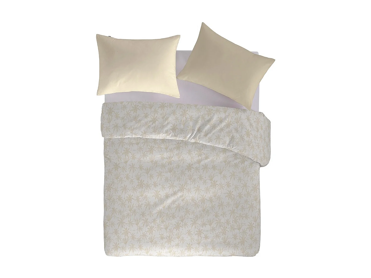 Dekbedovertrek 100% biologisch katoen perkal Goa Ecume marter 140x200 cm