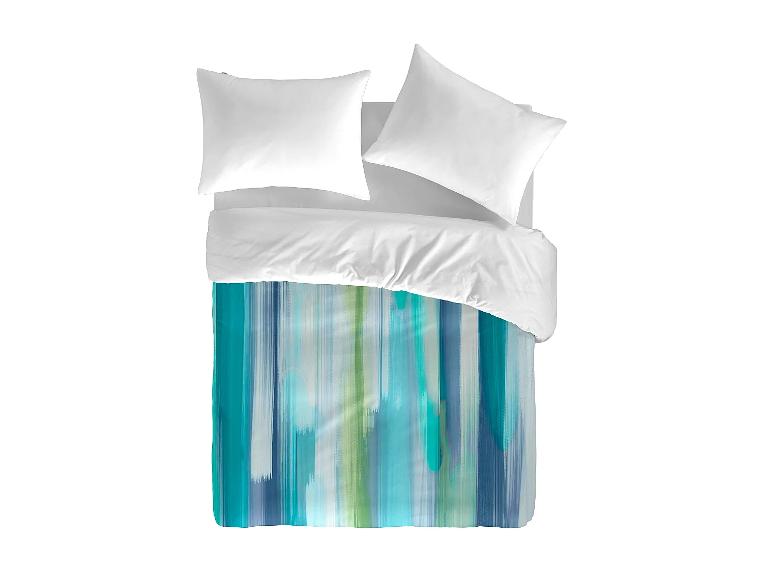 Housse de couette imprimée bleu marine Naf Naf Loane 155x220 cm