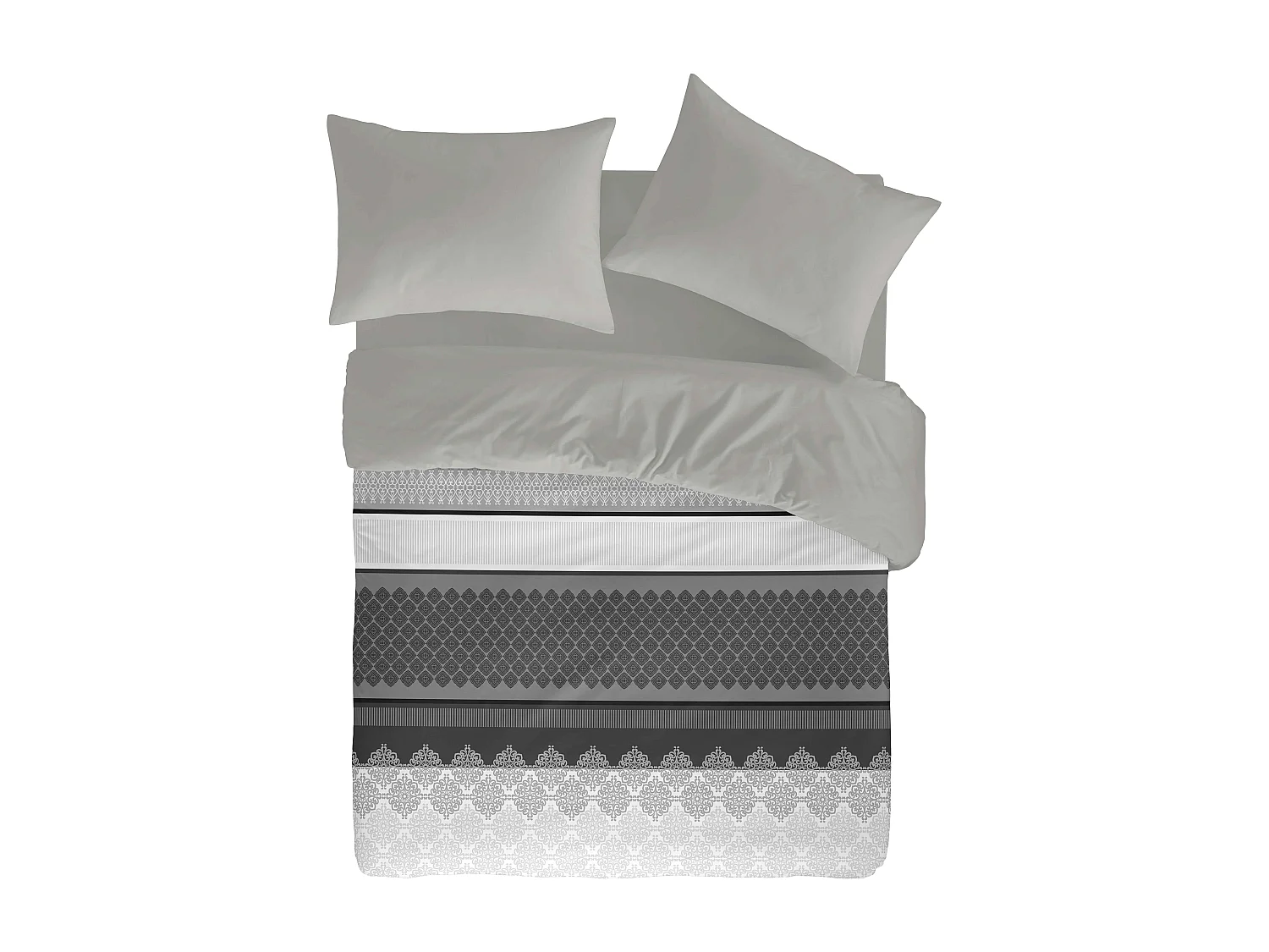 Naf Naf Housse de couette imprimée noire Marble 140x200 cm