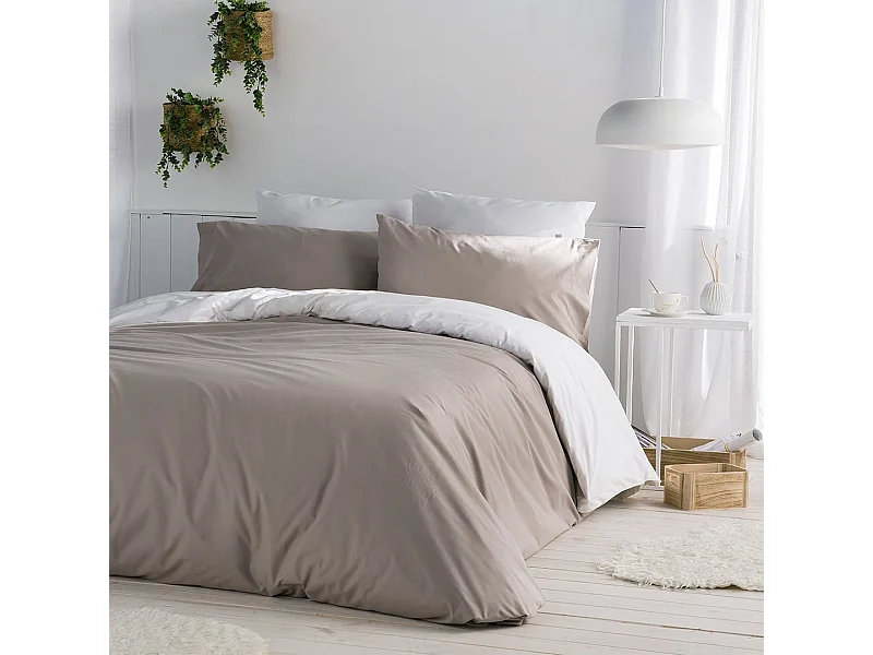 Housse de couette Naf Naf Casual gris 200x200 cm