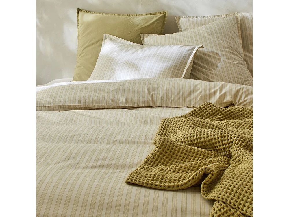 Copripiumino 100% cotone percalle biologico Kerala giallo c.