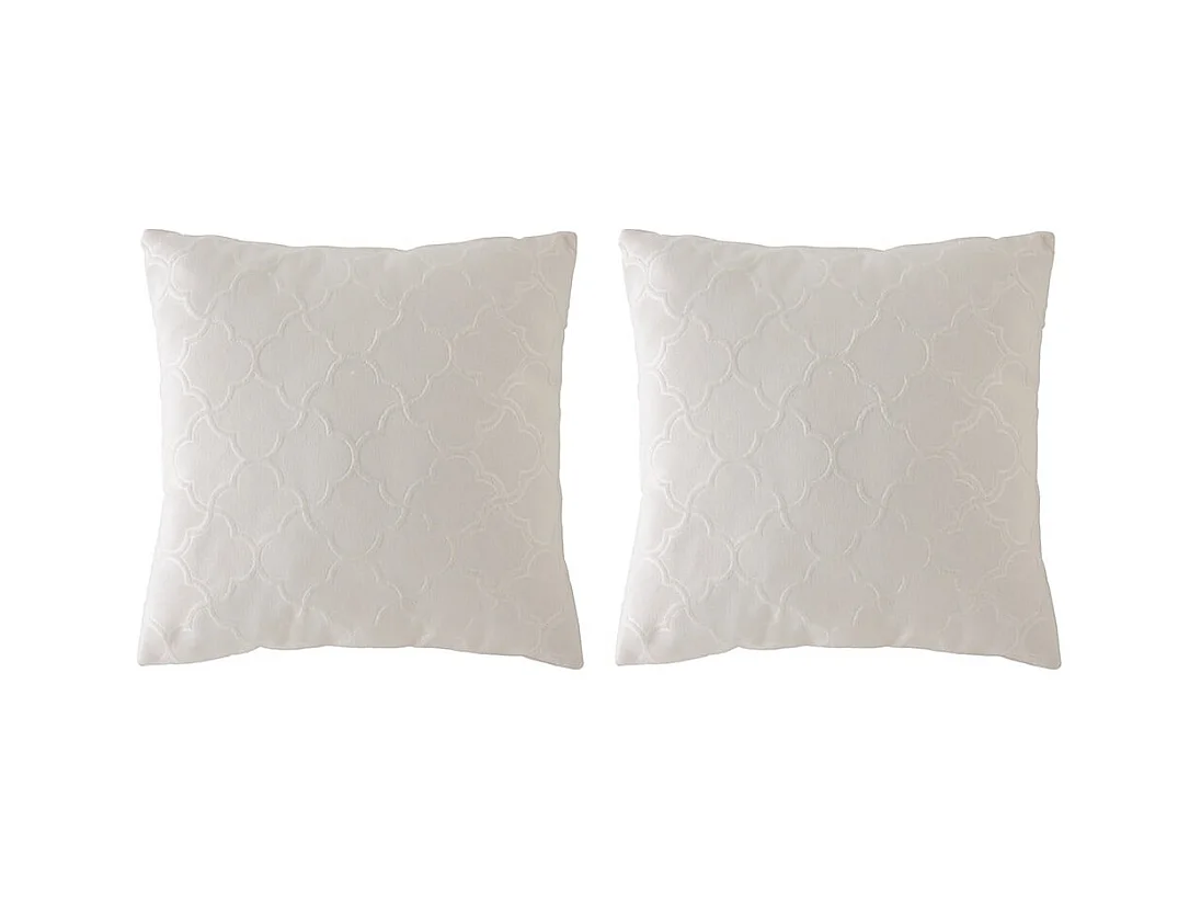 Guy Laroche Dorya-b housse de coussin pack 50x50 (2) écru 50x50