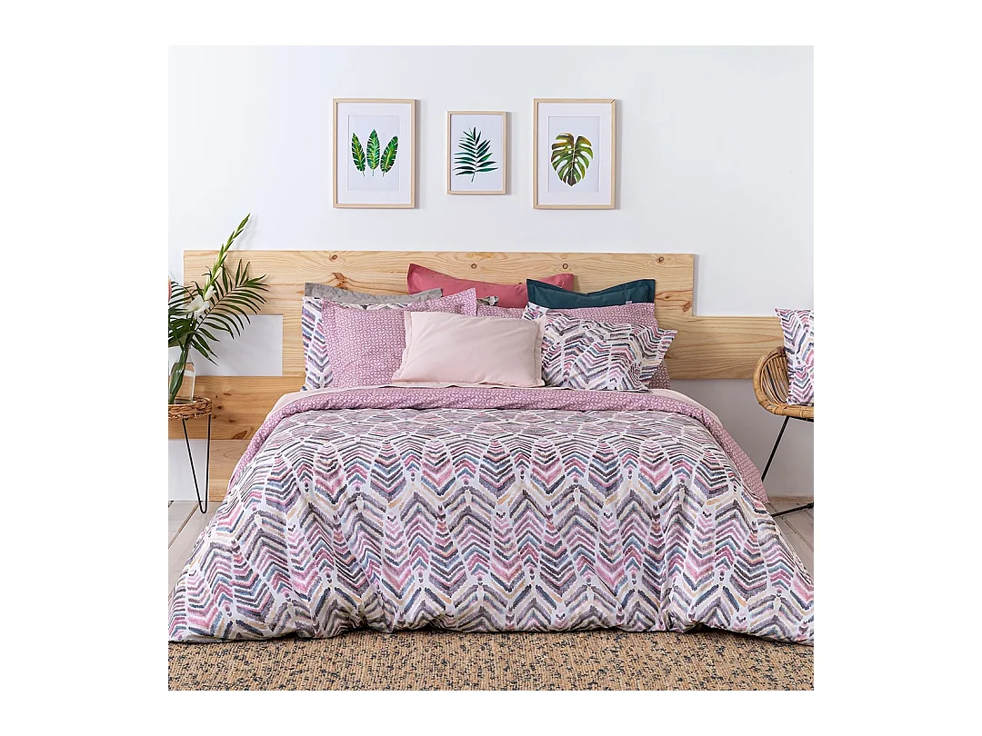 Housse de couette réversible multicolore Naf Naf ZEYA 140x200 cm