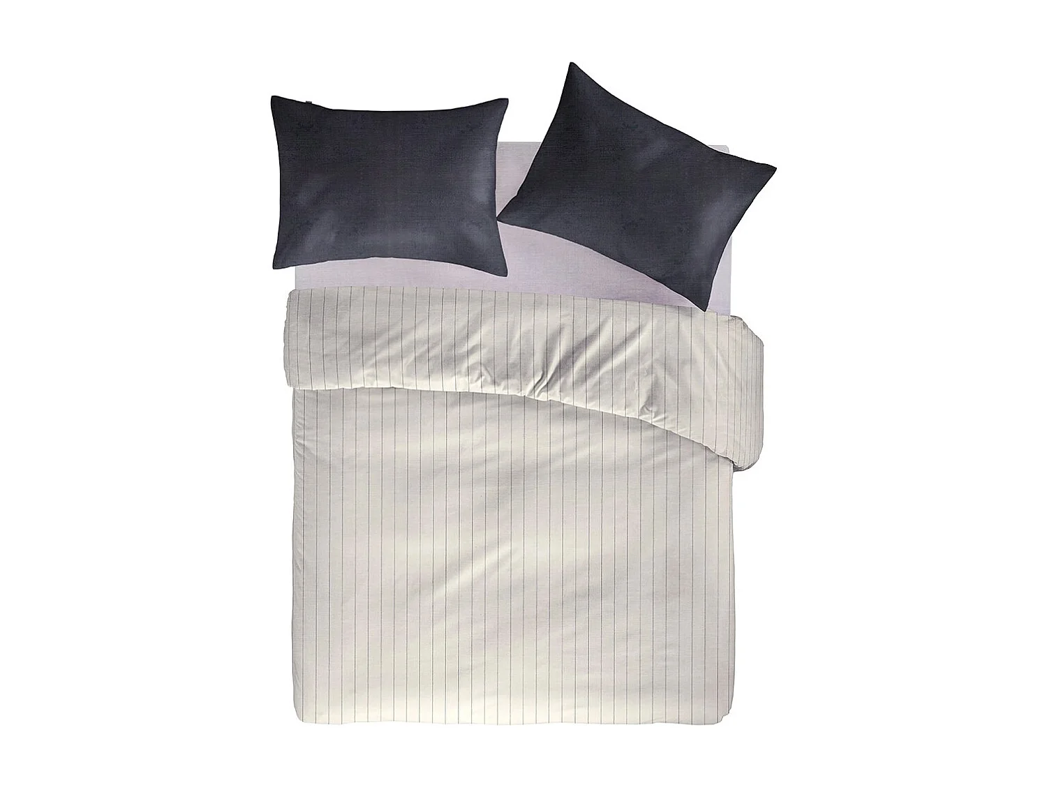 Housse de couette bleu gris 155x220 cm