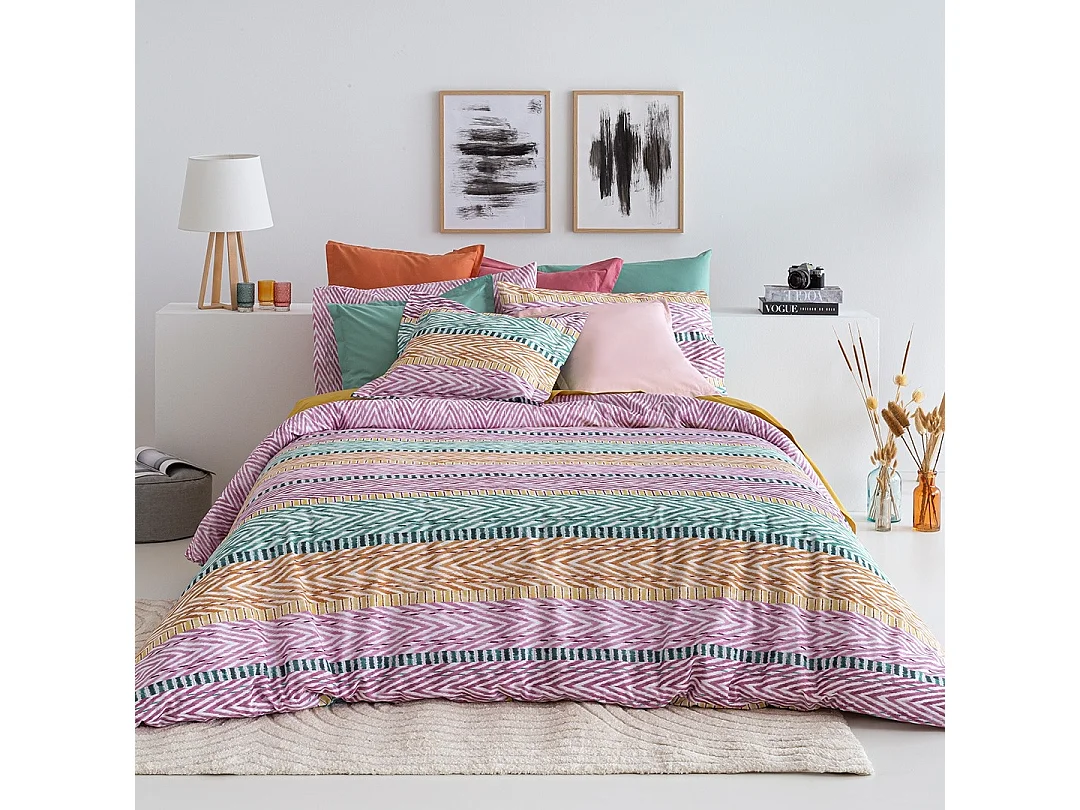 Naf Naf ADDISON Housse de couette réversible multicolore 140x200 cm