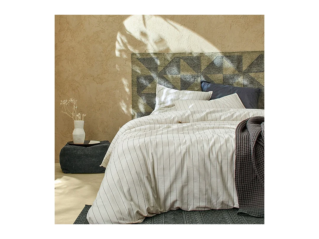 Housse de couette bleu gris 140x200 cm