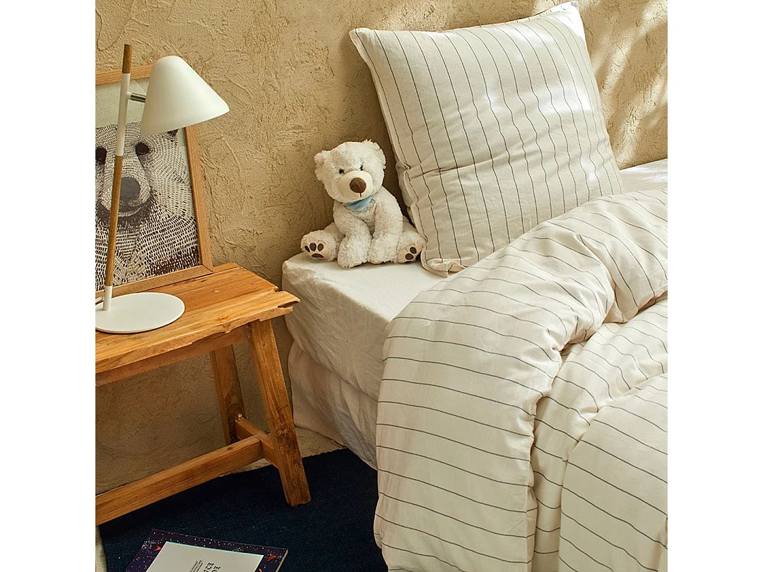 Housse de couette bleu gris 140x200 cm