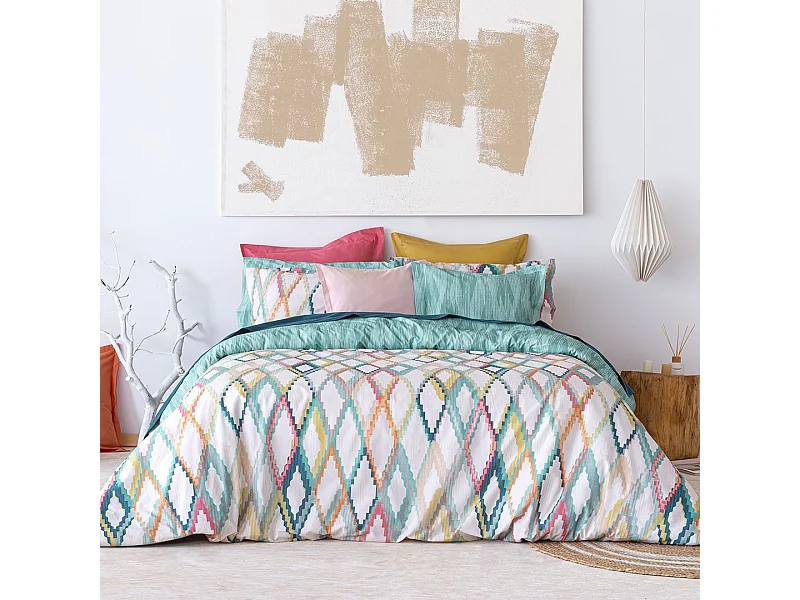 Housse de couette réversible Naf Naf IBOR multicolore 155x220 cm