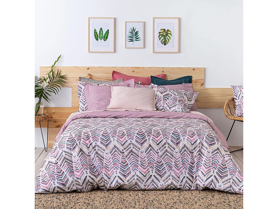 Housse de couette réversible multicolore Naf Naf ZEYA 200x200 cm