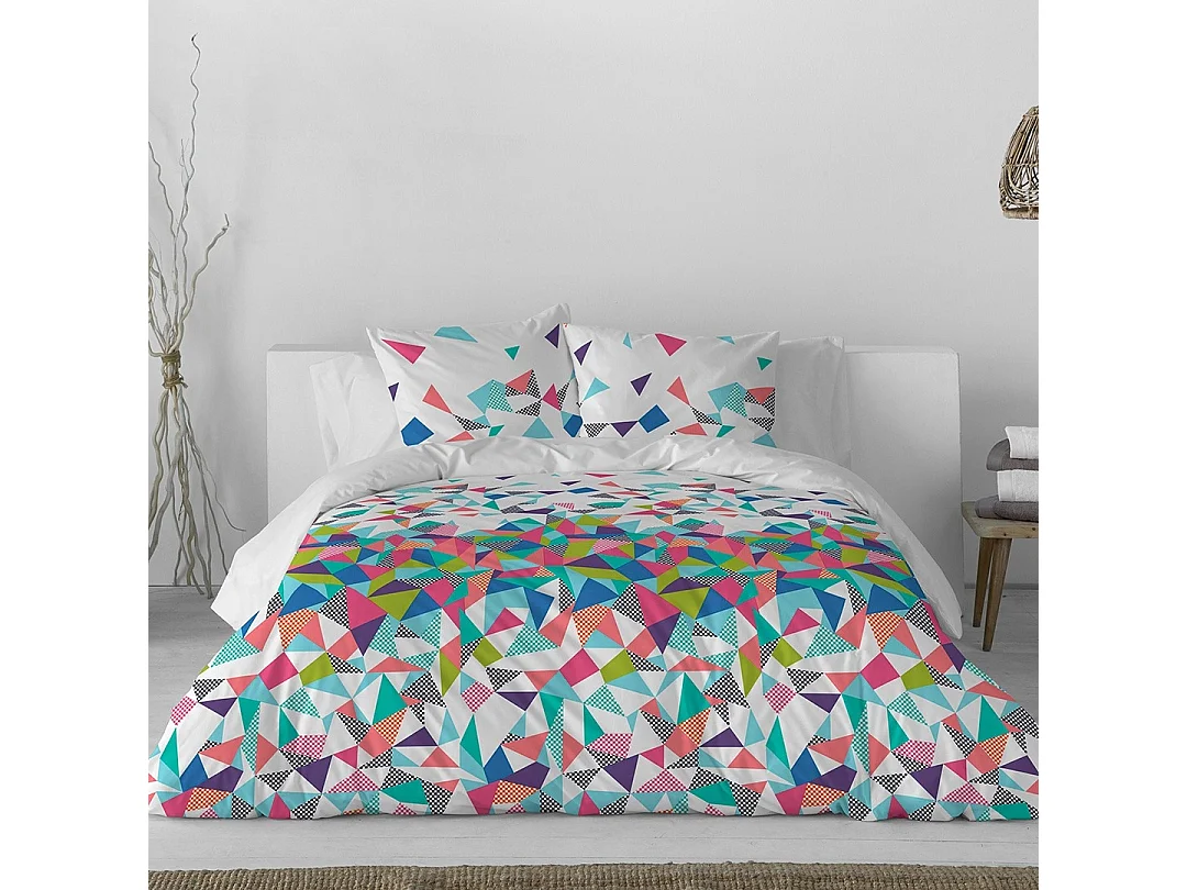 Housse de couette imprimée Naf Naf Echo multicolore 240x220 cm