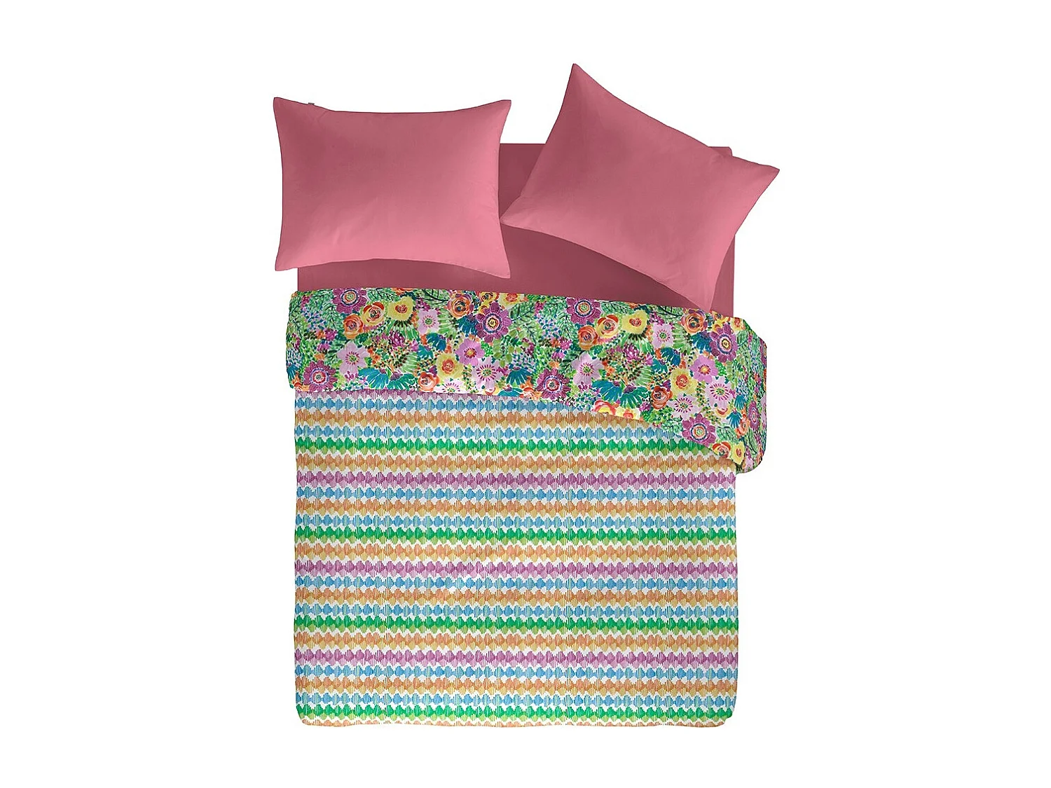 Housse de couette réversible multicolore Naf Naf LOLA 260x240 cm