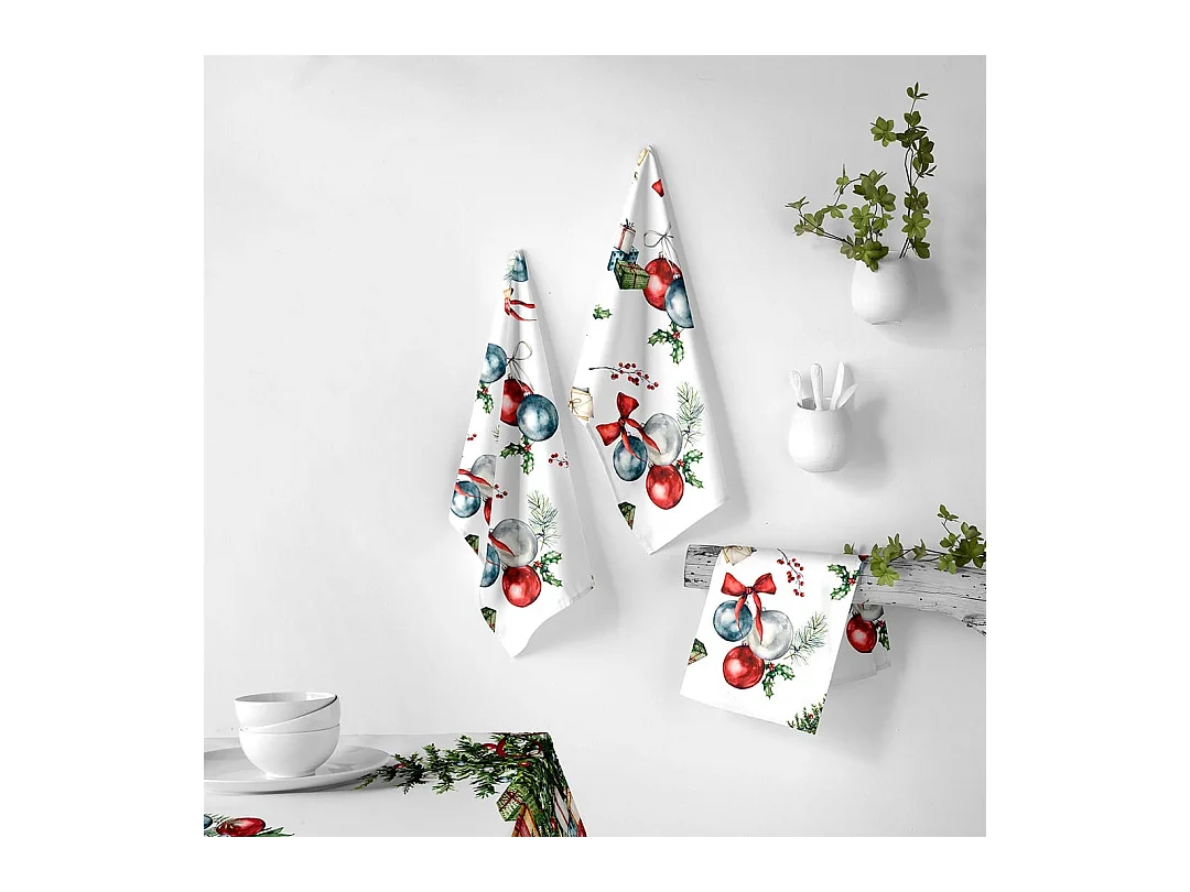 Torchons de cuisine multicolores Naf Naf Presents Christmas 50x70
