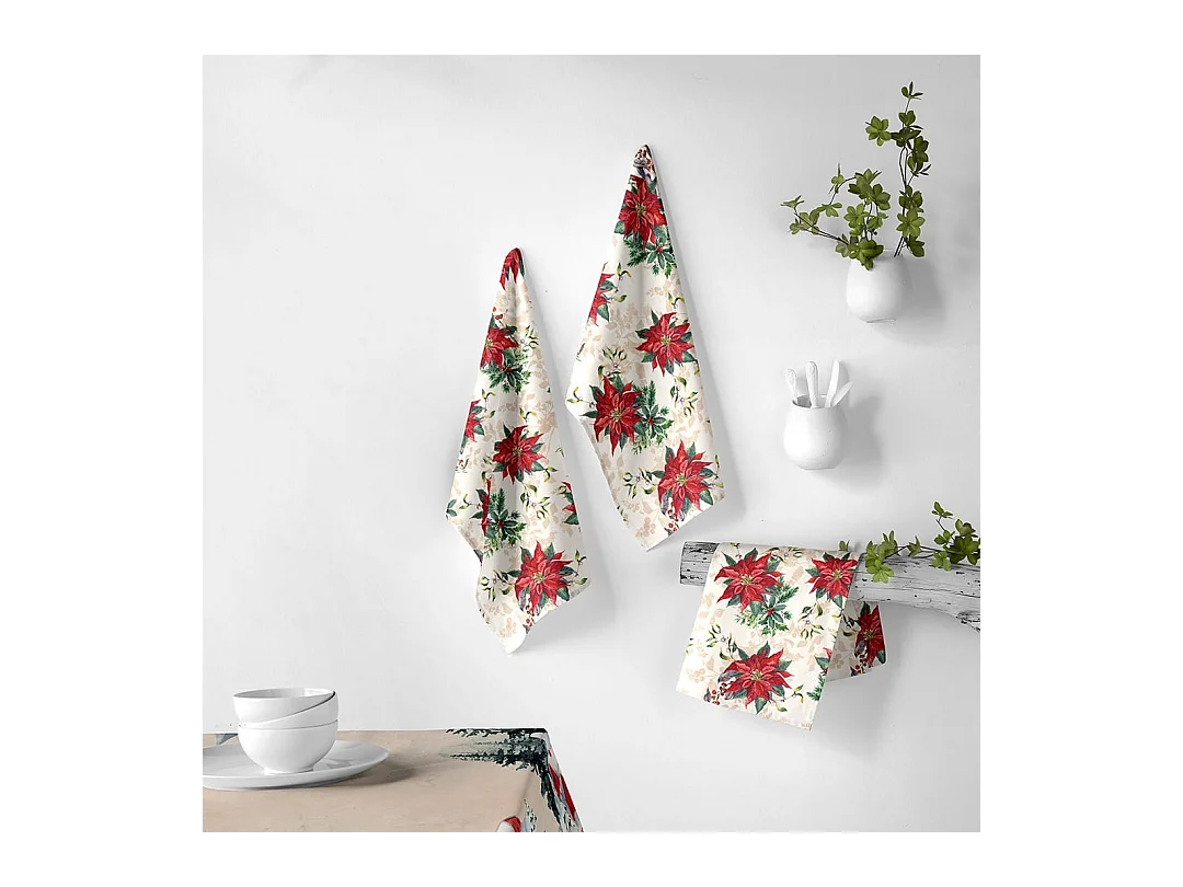 Toalhas de cozinha de Natal Naf Naf Chamonix multicoloridas