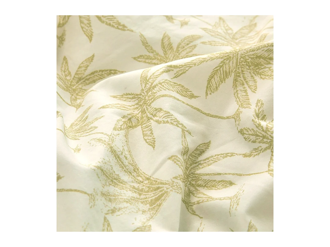 Dekbedovertrek 100% biologisch katoen perkal Goa geel c. 155x220 cm