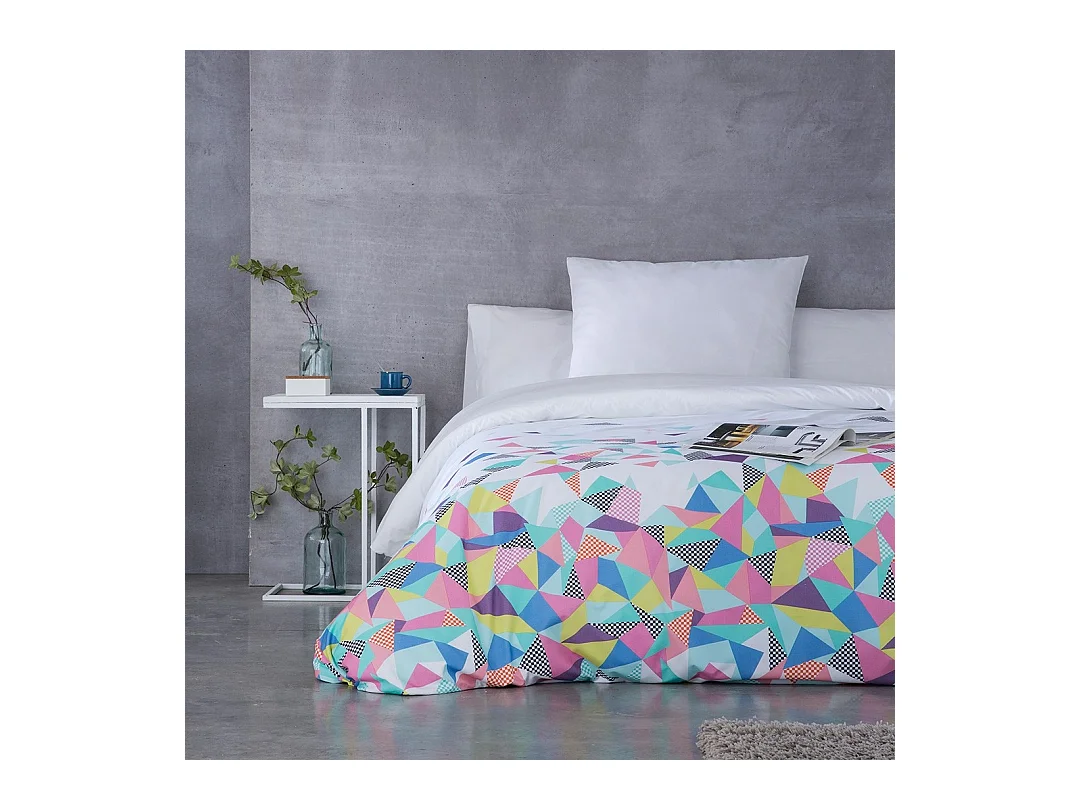 Housse de couette imprimée Naf Naf Echo multicolore 200x200 cm