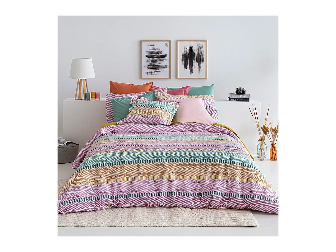 Naf Naf ADDISON Housse de couette réversible multicolore 200x200 cm